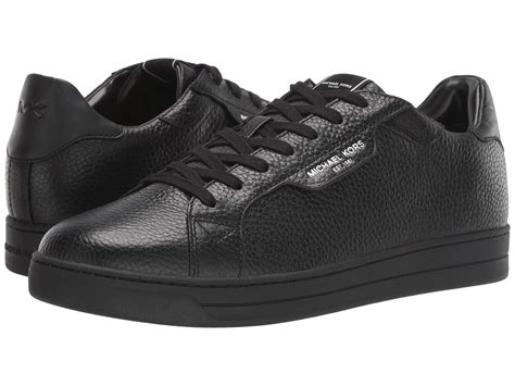 michael kors keating blavk|Keating Logo and Leather Sneaker .